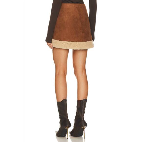 NEW LOVERS + FRIENDS lea mini skirt in brown - Picture 3 of 4